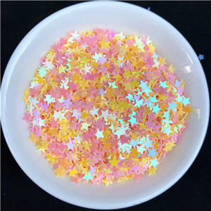 3mm 4mm 5mm zvaigznes formas vizuļi Paillettes nagu mākslas manikīrs Glitter Slime DIY materiāls kāzu dekorācija konfeti 10g