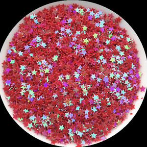 3mm 4mm 5mm zvaigznes formas vizuļi Paillettes nagu mākslas manikīrs Glitter Slime DIY materiāls kāzu dekorācija konfeti 10g