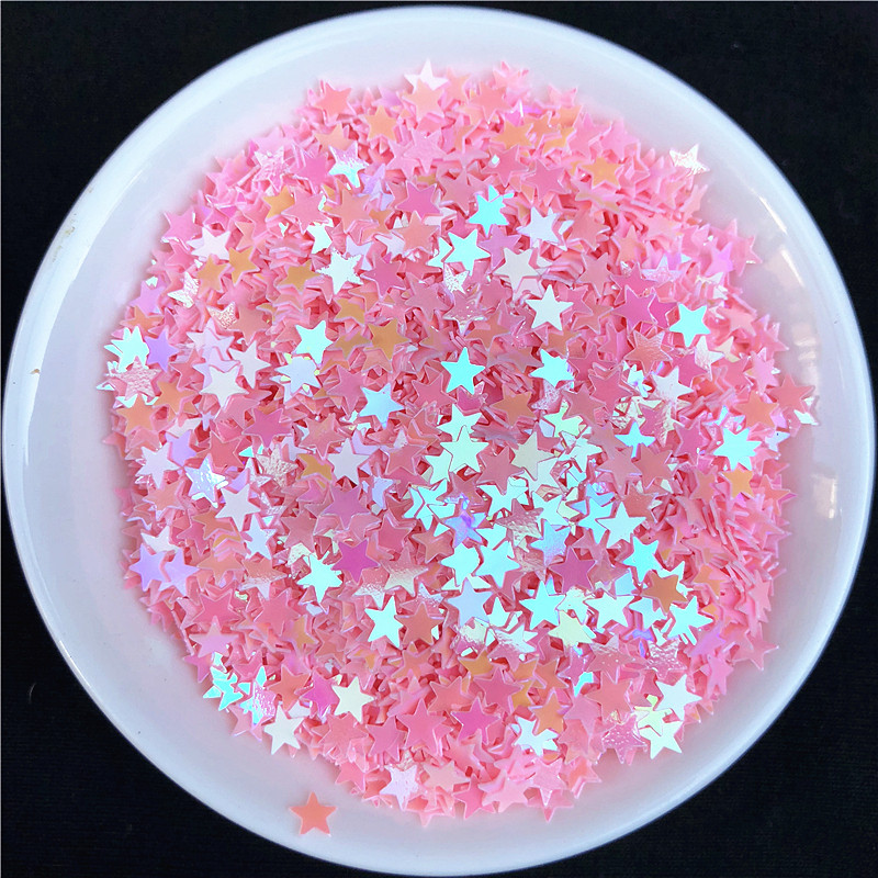 3mm 4mm 5mm zvaigznes formas vizuļi Paillettes nagu mākslas manikīrs Glitter Slime DIY materiāls kāzu dekorācija konfeti 10g