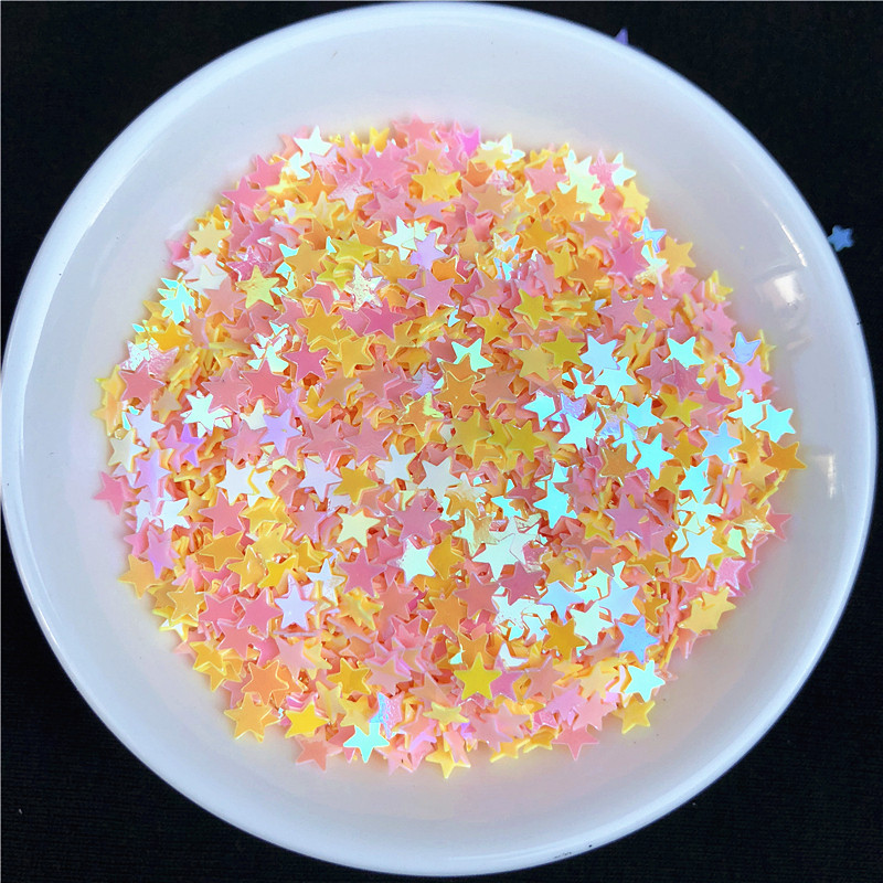 3mm 4mm 5mm zvaigznes formas vizuļi Paillettes nagu mākslas manikīrs Glitter Slime DIY materiāls kāzu dekorācija konfeti 10g