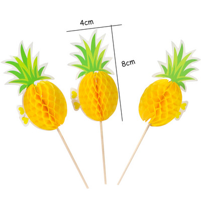 10/20 gab. Krāsu maisījums Tropiskais lietussargs Flamingo ananāsu kokteiļu salmiņi vienreizējās lietošanas sulas dzeramā salmiņa Hawaii pludmales ballītes dekors