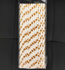 Bronzējoši zelta punktiņi ballīšu vienreizējās lietošanas trauku komplekts nodrošina salvešu paplāti mazuļa dušas dzimšanas dienas svinībām