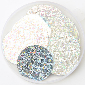 iSequins 30 mm vizuļi amatniecībai Lieli apaļi vizuļi Paillete ar 1 caurumu sānos, DIY šūšanas piederumi