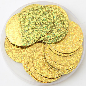 iSequins 30 mm vizuļi amatniecībai Lieli apaļi vizuļi Paillete ar 1 caurumu sānos, DIY šūšanas piederumi