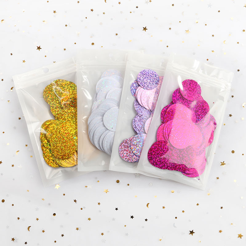 iSequins 30mm παγιέτες για χειροτεχνία Μεγάλη στρογγυλή παγιέτα παγιέτα με 1 πλαϊνή τρύπα Αξεσουάρ ραπτικής DIY