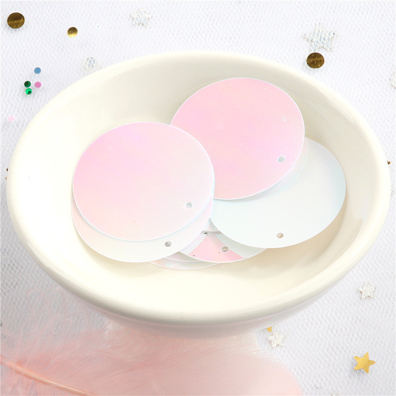 iSequins 30mm παγιέτες για χειροτεχνία Μεγάλη στρογγυλή παγιέτα παγιέτα με 1 πλαϊνή τρύπα Αξεσουάρ ραπτικής DIY
