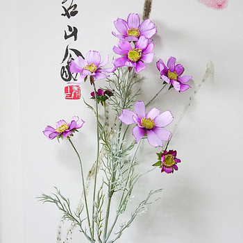 8 κεφάλια μακρύ στέλεχος Μαργαρίτα προσομοίωση κλαδιού λουλουδιών ψεύτικο λουλούδι διακόσμηση σαλονιού επίδειξη δαπέδου Τεχνητά λουλούδια