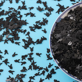 10g/partija Melnā truša galvas paletes, vaļīgi vizuļi rokdarbiem DIY nagu mākslas rotājumi šūšanas piederumi mirdzoši konfeti 6mm