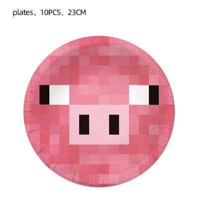 Πράσινο παιχνίδι Διακοσμήσεις για πάρτι γενεθλίων Μπαλόνια παιχνιδιών κινουμένων σχεδίων Επιτραπέζια σκεύη μιας χρήσης σκηνικό για παιδικά είδη πάρτι Δώρα παιχνιδιών