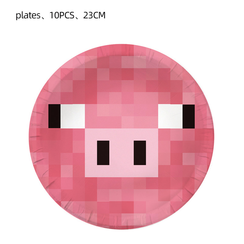 Πράσινο παιχνίδι Διακοσμήσεις για πάρτι γενεθλίων Μπαλόνια παιχνιδιών κινουμένων σχεδίων Επιτραπέζια σκεύη μιας χρήσης σκηνικό για παιδικά είδη πάρτι Δώρα παιχνιδιών