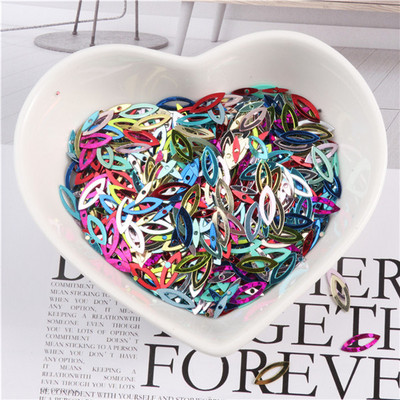 100 gab./iepakojumā 3*9 MM dobas zirga acis, sequins PVC pailletes DIY kāzu šūšana fliteriem amatniecības apģērbs Lentejuelas aksesuāri