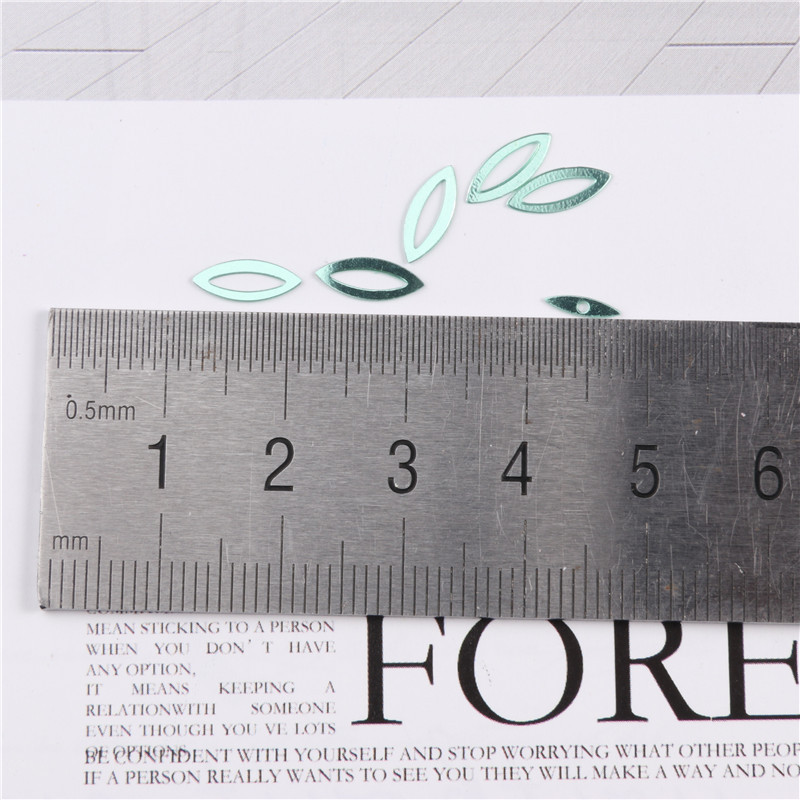 100 gab./iepakojumā 3*9 MM dobas zirga acis, sequins PVC pailletes DIY kāzu šūšana fliteriem amatniecības apģērbs Lentejuelas aksesuāri