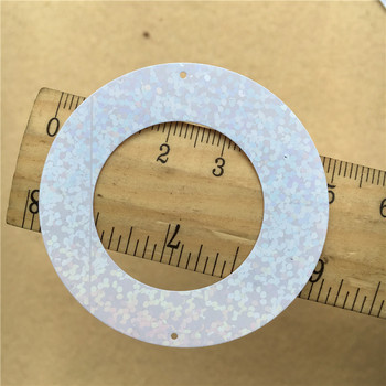 50 τεμ./Συσκευασία Laser Λευκές παγιέτες 3-5cm Στρογγυλό Δαχτυλίδι Καρδιά PVC Πιλέτες Ράψιμο DIY Craft Υλικό Lentejuelas Αξεσουάρ