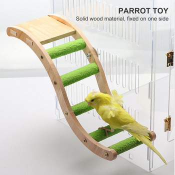 Дървена красива играчка за птици папагал за стълби Здрава играчка за птици за домашни любимци Изискани консумативи за домашни любимци