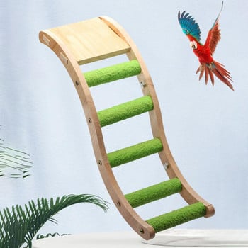 Дървена красива играчка за птици папагал за стълби Здрава играчка за птици за домашни любимци Изискани консумативи за домашни любимци