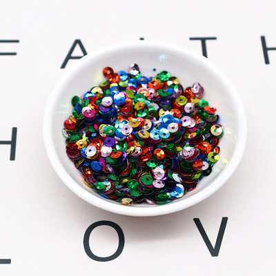 4mm 5mm lāzera vizulis 3D hologramma PVC apaļa kauss sequin šūšana kāzu amatniecība iedomātā kleita ballīte albuma piederumi 20g