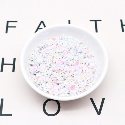 4mm 5mm lāzera vizulis 3D hologramma PVC apaļa kauss sequin šūšana kāzu amatniecība iedomātā kleita ballīte albuma piederumi 20g