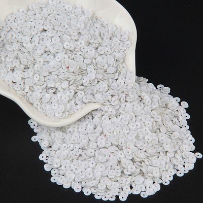 Balts sequin 3mm-30mm PVC kauss plakana apaļa vaļīga flitera Paillette šūšana kāzu amatniecība sievietēm DIY aksesuārs Lentejuelas Para Coser