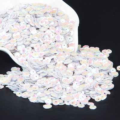 Balts sequin 3mm-30mm PVC kauss plakana apaļa vaļīga flitera Paillette šūšana kāzu amatniecība sievietēm DIY aksesuārs Lentejuelas Para Coser