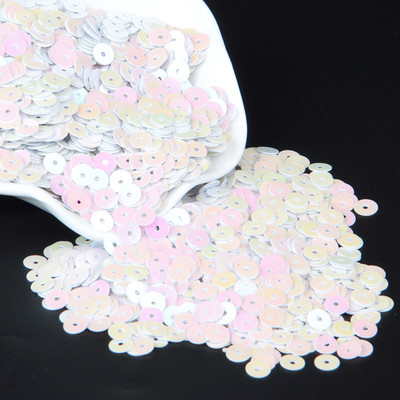 Balts sequin 3mm-30mm PVC kauss plakana apaļa vaļīga flitera Paillette šūšana kāzu amatniecība sievietēm DIY aksesuārs Lentejuelas Para Coser