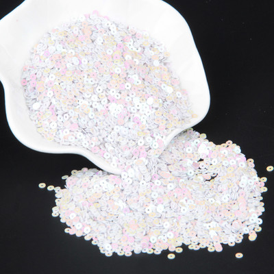 Balts sequin 3mm-30mm PVC kauss plakana apaļa vaļīga flitera Paillette šūšana kāzu amatniecība sievietēm DIY aksesuārs Lentejuelas Para Coser