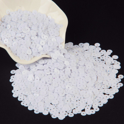 Balts sequin 3mm-30mm PVC kauss plakana apaļa vaļīga flitera Paillette šūšana kāzu amatniecība sievietēm DIY aksesuārs Lentejuelas Para Coser