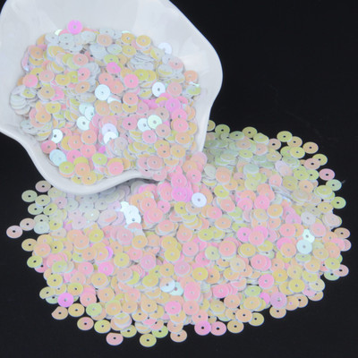 Balts sequin 3mm-30mm PVC kauss plakana apaļa vaļīga flitera Paillette šūšana kāzu amatniecība sievietēm DIY aksesuārs Lentejuelas Para Coser
