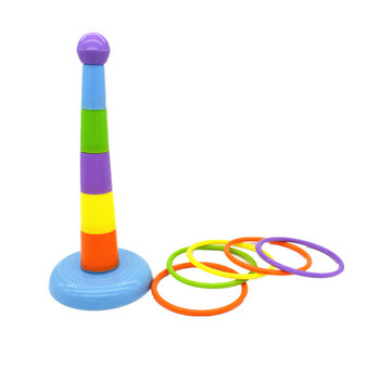 1 комплект цветни пръстени, регулируема разработка, интерактивна игра, консумативи за домашни любимци за папагал, мини накрайник, играчка, инструменти за обучение на дейности