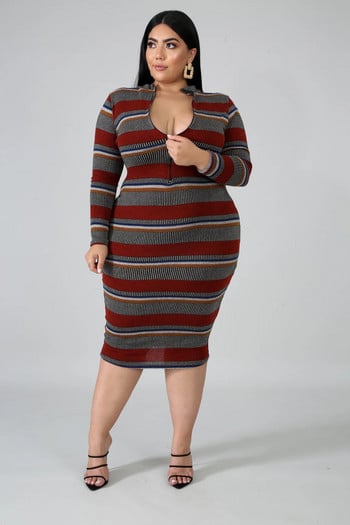 Φόρεμα SOMOIA Large Plus Size Γυναικείο μακρυμάνικο Bodycon 5XL Σέξι Κομψό Κομψό Κοκτέιλ Βραδινά Φορέματα Χονδρικής Dropshipping