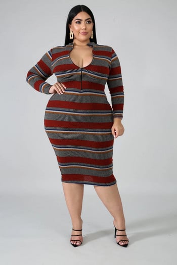 Φόρεμα SOMOIA Large Plus Size Γυναικείο μακρυμάνικο Bodycon 5XL Σέξι Κομψό Κομψό Κοκτέιλ Βραδινά Φορέματα Χονδρικής Dropshipping