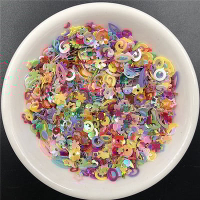 10 g/soma dažāda forma Pvc vizuļi Amatniecība DIY Šūšana Pailletes Nagi Māksla Manikīrs Sequin Kāzu dekors Lentejuelas aksesuāri