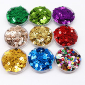 20g AB Krāsa Daudzkrāsaini Plakani Brīvi fliteri Ar rokām šūtas kāzu kleitas Apavi un cepures DIY Aksesuāri Dekorācijas PVC fliteri 3-6mm