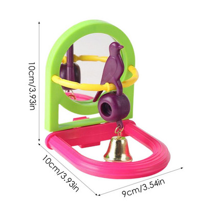 Papagaiļu putnu spogulis Rotaļlietas Mājdzīvnieku putnu zvans Putnu būris Zvani Šūpoles Mājdzīvnieku piegāde Asaris Piekārts Būris pelēkajiem Amazones Papagailis Cockatiel