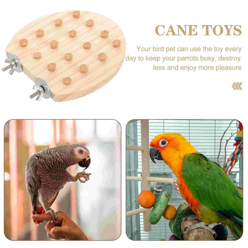 Αξεσουάρ Ξύλινου Κλουβιού Πτηνών Πλατφόρμα άσκησης παπαγάλου Παιχνίδι φυσικής πέρκας Μεγάλη βάση για μάσημα