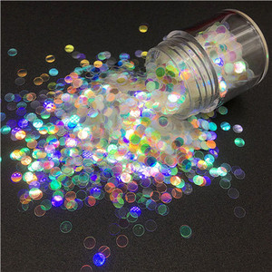 10 ml/bx Glitter Mermaid nagu pārslas sequins jauktas zvaigžņu sirds apaļas formas Paillette nagu mākslas lakas hologrāfiski dekoru padomi