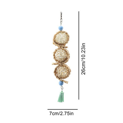 Rotaļlietas putniem Ara Rotaļlietas Būris Piederumi Putnu Košļājamās un Kožamās Rotaļlietas Papagaiļiem Āfrikas pelēkās gailenes papagaiļi