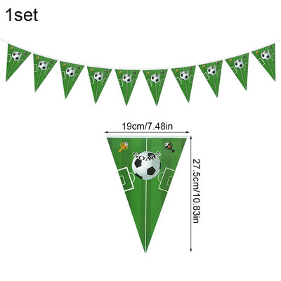 Futbola tēma Vienreizlietojamie galda piederumi Futbols Vārtu krūzes Šķīvji Salvetes Reklāmkarogs bērniem Zēns Daudz laimes dzimšanas dienas ballītes dekorēšanas piederumi