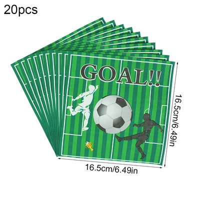 Futbola tēma Vienreizlietojamie galda piederumi Futbols Vārtu krūzes Šķīvji Salvetes Reklāmkarogs bērniem Zēns Daudz laimes dzimšanas dienas ballītes dekorēšanas piederumi