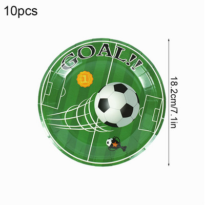 Futbola tēma Vienreizlietojamie galda piederumi Futbols Vārtu krūzes Šķīvji Salvetes Reklāmkarogs bērniem Zēns Daudz laimes dzimšanas dienas ballītes dekorēšanas piederumi