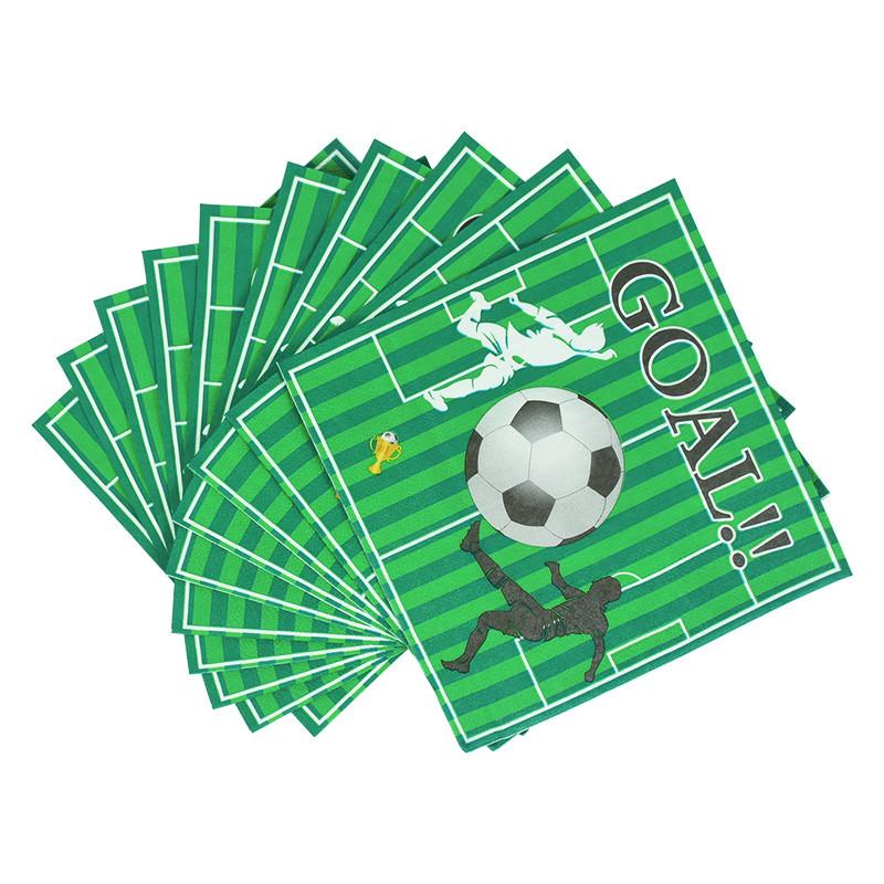 Futbola tēma Vienreizlietojamie galda piederumi Futbols Vārtu krūzes Šķīvji Salvetes Reklāmkarogs bērniem Zēns Daudz laimes dzimšanas dienas ballītes dekorēšanas piederumi