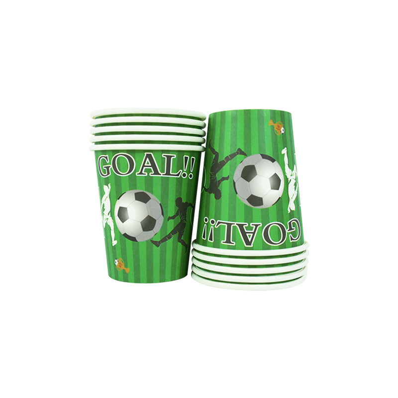 Futbola tēma Vienreizlietojamie galda piederumi Futbols Vārtu krūzes Šķīvji Salvetes Reklāmkarogs bērniem Zēns Daudz laimes dzimšanas dienas ballītes dekorēšanas piederumi