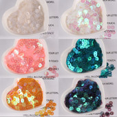 10g/iepakojumā 4/5/6mm Caurspīdīgi plakani, apaļi vaļīgi fliteri Pailletes Šūšanas Amatniecības DIY piederumi apģērbam Lentejuelas Para Coser