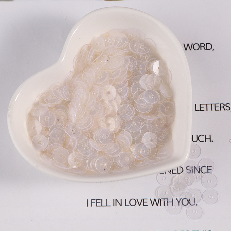 10g/iepakojumā 4/5/6mm Caurspīdīgi plakani, apaļi vaļīgi fliteri Pailletes Šūšanas Amatniecības DIY piederumi apģērbam Lentejuelas Para Coser