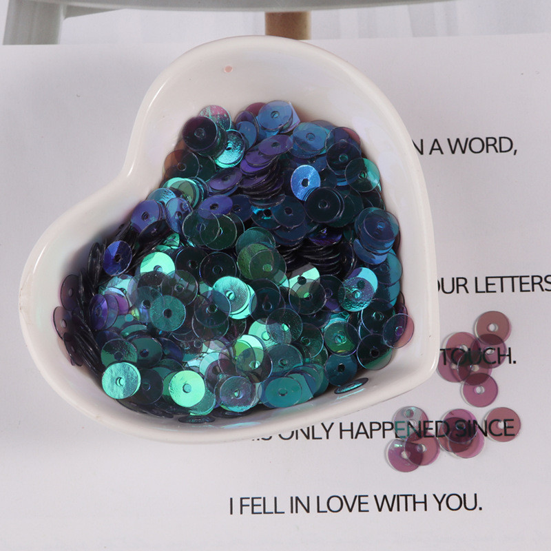 10g/iepakojumā 4/5/6mm Caurspīdīgi plakani, apaļi vaļīgi fliteri Pailletes Šūšanas Amatniecības DIY piederumi apģērbam Lentejuelas Para Coser