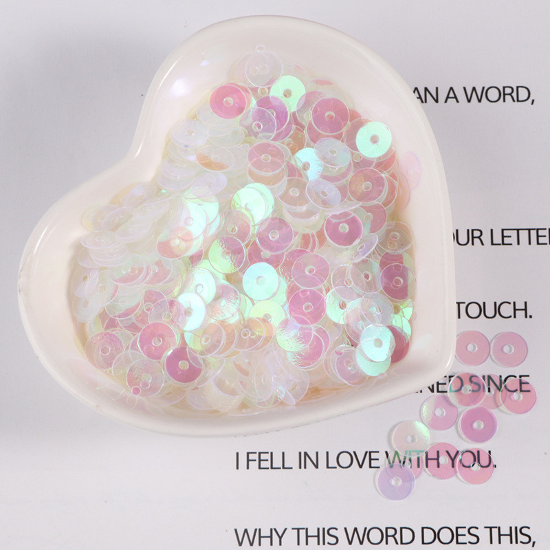 10g/iepakojumā 4/5/6mm Caurspīdīgi plakani, apaļi vaļīgi fliteri Pailletes Šūšanas Amatniecības DIY piederumi apģērbam Lentejuelas Para Coser