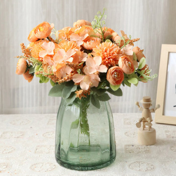 Τεχνητά λουλούδια Μεταξωτό τριαντάφυλλο για γαμήλιο πάρτι Διακοσμήσεις κήπου σπιτιού Μπουκέτο νύφης χειροτεχνία DIY Αξεσουάρ στεφάνι Ψεύτικα λουλούδια