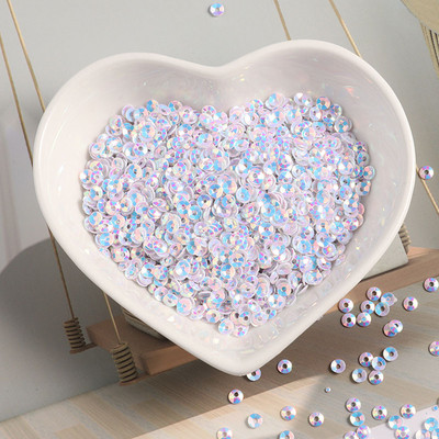 3mm zelta gaiši ieliekti PVC lielapjoma fliteriem apģērba aksesuāri DIY materiāls 10 grami ar aptuveni 3000 gabaliem