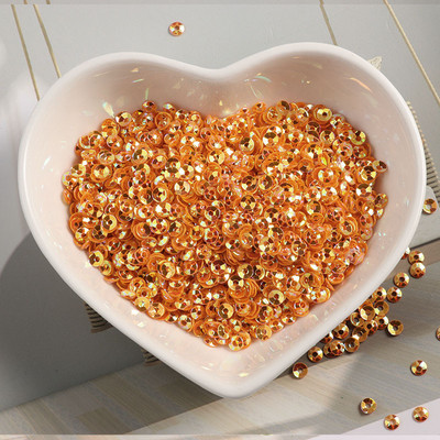 3mm zelta gaiši ieliekti PVC lielapjoma fliteriem apģērba aksesuāri DIY materiāls 10 grami ar aptuveni 3000 gabaliem