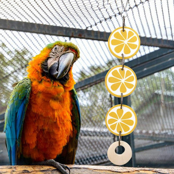Παιχνίδια παπαγάλου μασώντας φέτες λεμονιού Πολύχρωμα αφρικανικά γκρι παιχνίδια παπαγάλων παπαγαλάκια παιχνίδια για κλουβί Πολύχρωμα και ανθεκτικά παιχνίδια πουλιών για κλουβί