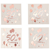 10 gab Rosegold 30. 40. 50. 60. dzimšanas dienas papīra salvetes Pieaugušiem vīriešiem Sievietēm 30 40 50 60 Gada dzimšanas dienas svinību dekorēšanas piederumi